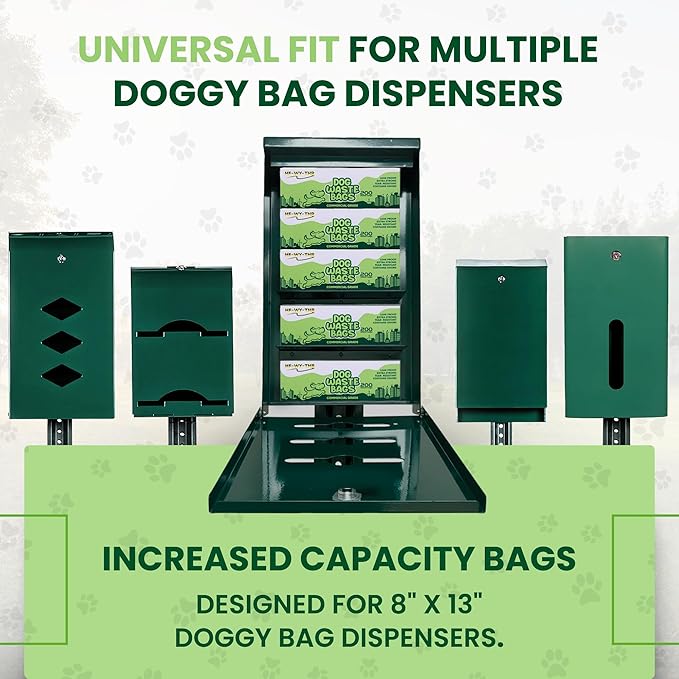 Dog Waste Bags 8000 Count - Replacement Doggie Poop Bags for Outdoor - Thick, Leakproof, Odor Control and Tear Resistant