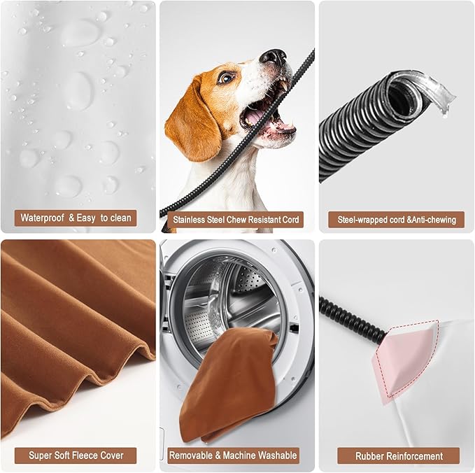 On/Off Switch Electric Pet Heating Pad with Chew Resistant Cord and 2PCS Machine Washable Cover,Indoor Heated Pet Bed Warmer,for Cat Beds and Dog Beds (Small)