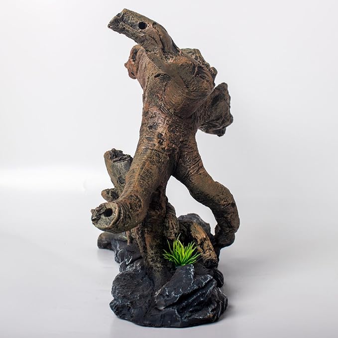 Fish Tank Decorations Aquarium Décor Resin Artificial Tree Trunk Root (D)