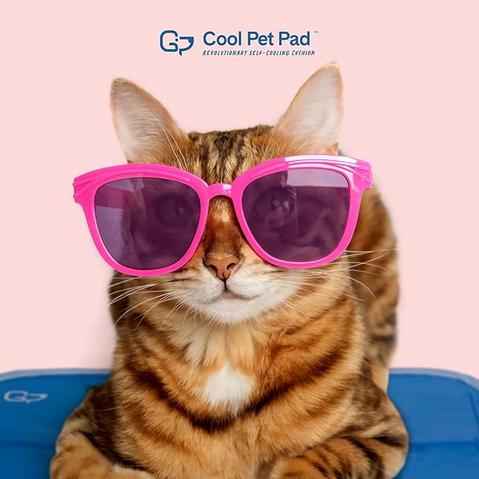 The Green Pet Shop Cool Pet Pad - Medium, Sage Grey - Self-Cooling, Pressure Activated Mat for Dogs & Cats from 21-45 lbs - Non-Toxic Gel, No Water Needed