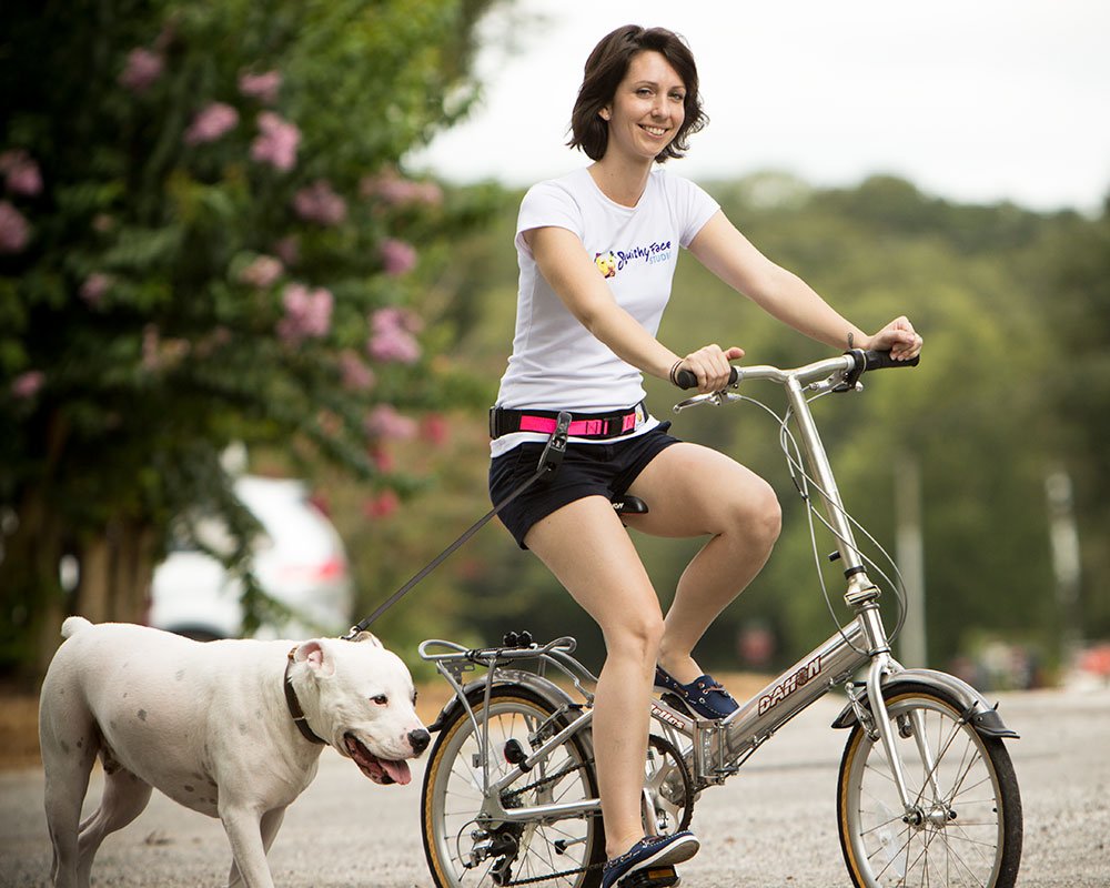 Squishy Face Studio Hands Free Dog Leash Belt - Medium-Large - Neon Yellow