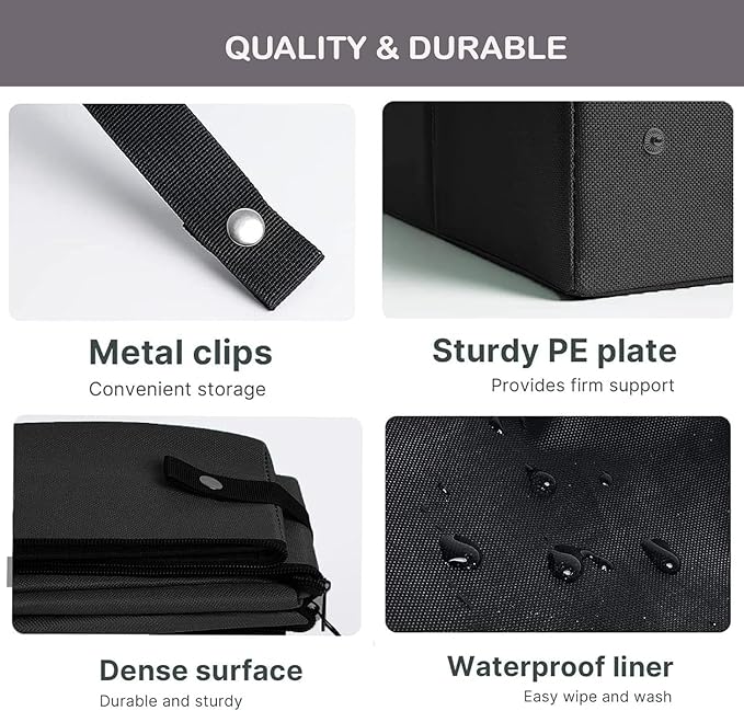 Portable Cat Travel Litter Box with Zipped Lid, Foldable Travel Litter Box, No Leakage, No Smell, Waterproof, Easy to Carry, Easy to Use in Hotels, Car