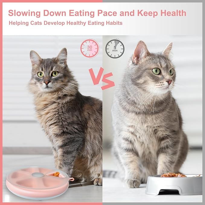 Interactvie Cat Treat Toys, Food Puzzle, Maze Feeder Toys for Indoor Cats and Kittens (Pink)