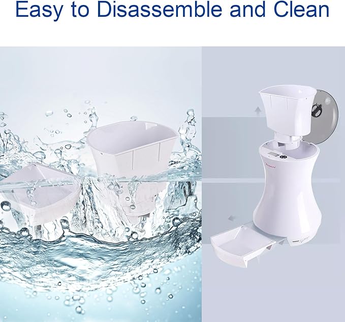 Automatic Cat Food Dispenser, 3.2L Automatic Timed Cat Feeders for Dry Food, Up to 20 Portions 4 Meals Per Day, Pet Feeder for Cats/Dogs