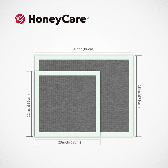 HONEY CARE All-Absorb Puppy Training Pads Dog Potty Pads Absorb Eliminating Urine Odor, Jumbo-Size Charcoal Puppy Pee Pad (Carbon, XL 28x34 inch, 40ct)