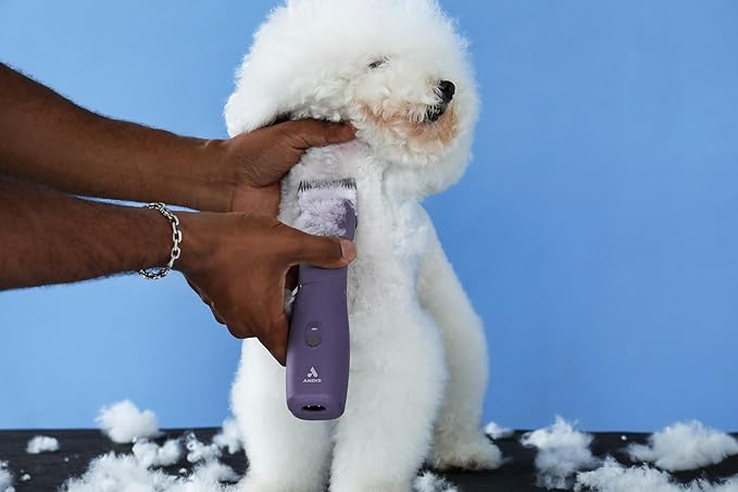 Andis Emerge Lithium-ion Cordless Detachable Blade Dog Clipper, for All Coats & Breeds, Purple, 560489