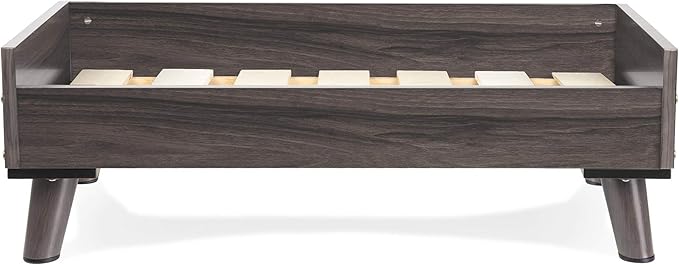 Furhaven Elevated Dog Bed Frame for 30" x 20" Medium Dog Beds, Easy Assembly - Mid-Century Modern Bed Frame - Gray Wash, Medium