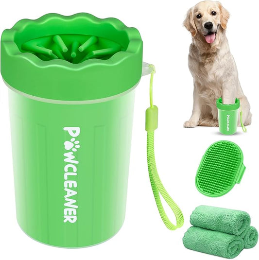 Dog Paw Cleaner, Dog Paw Washer, Paw Muddy Paw Cleaner, Pet Foot Cleaner for Small Medium Large Breed Dogs/Cats (with 3 Absorbent Towel)