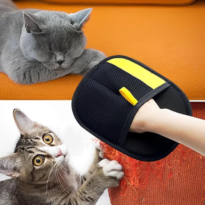 2025 Upgraded Pet Hair Remover Glove for Cats & Dogs, 3 PCS Electrostatic Gloves Pet Hair Removal, Reusable Pet Hair Removal Glove, Efficient Pet Grooming Gloves
