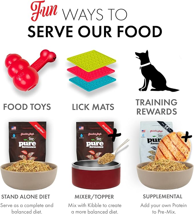 Grandma Lucy's PUREformance Dog Food, Grain Free and Freeze-Dried - Rabbit, 10 Pound Bag