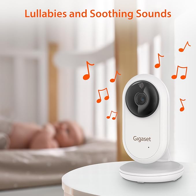 Gigaset Baby Monitor with Camera and Audio - VS280 No WiFi Portable Video Infant Monitor 2.8" Screen, Auto Night Vision, Temperature Alert, 1000ft Range, Ideal for Baby, Elderly, Pet
