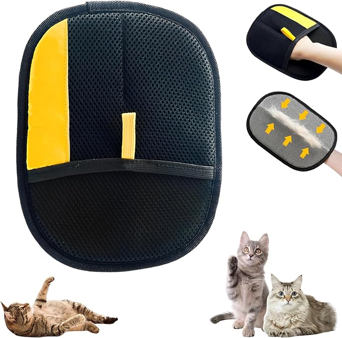 2025 Upgraded Pet Hair Remover Glove for Cats & Dogs, Electrostatic Gloves Pet Hair Removal, Reusable Pet Hair Removal Glove, Efficient Pet Grooming Gloves