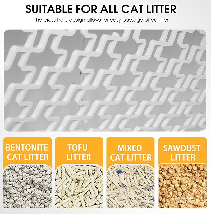Automatic Litter Box Cleaning - Supports WiFi (2.4ghz) and App - No Need for Manual Cleaning, Reduces Litter Spillage, Super Deodorizing Feature with Bentonite and Xiaomi Cat Litter-White