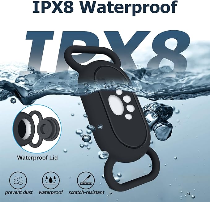 for Samsung Galaxy SmartTag2 Dog Collar Holder, 2 Pack Waterproof Anti-Lost Silicone Case for Galaxy Smart Tag 2 for Pet Dog Cat Collars (Black/Olive Green)