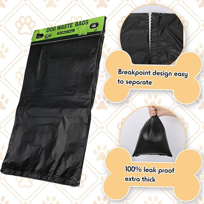 Ireer 7000 Pcs Header Bag Bulk Dog Pet Waste Bags Bulk Poop LeakProof Easy Single Pull Bags for Poop Dog Station Fit Hang Hole Dispenser Pet Waste Bag for Home Outdoor