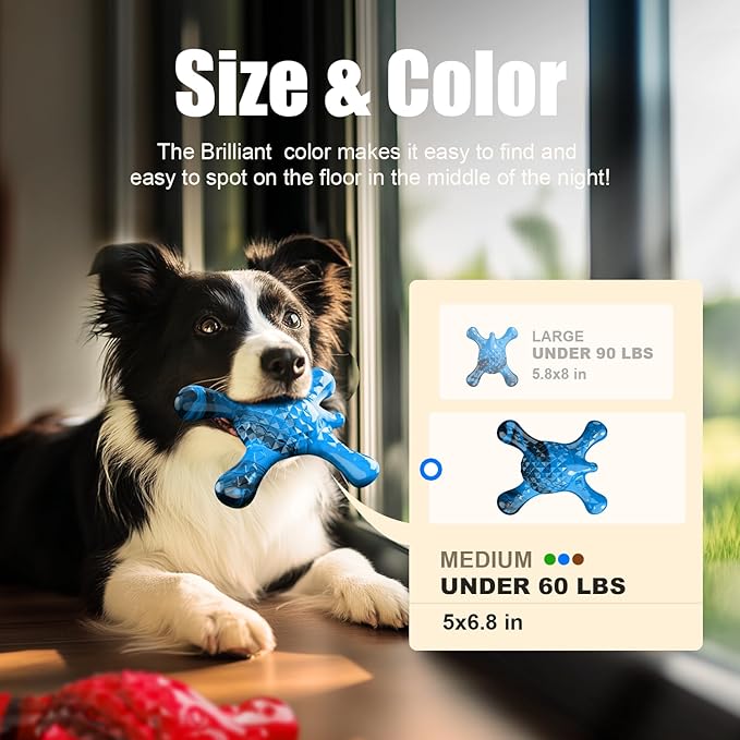 Dog Toys for Small Dogs, Nylon Indestructible Dog Toy for Small Dogs, Hedgehog Puppy Chew Toys with Bacon Flavor,Long Lasting, Puppy Teething Toys, Blue