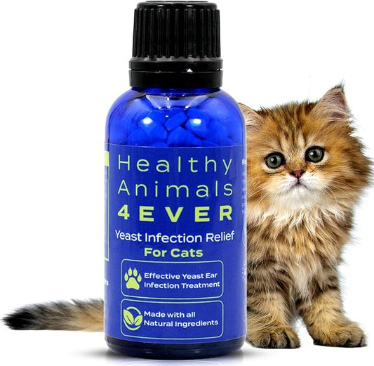 HA4E - Cat Yeast Protection - Homeopathic Support for Yeast Infections - All-Natural Preventive Care for Skin & Ear Health - 300 Tablets