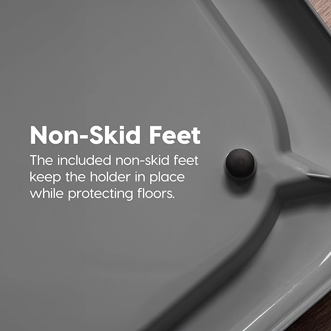 IRIS USA Pee Pad Holder - Extra-Small Sized Dog & Puppy Pee Pads, Secured Latches, Non-Skid Feet, High Polish Finish for Easy Cleaning, Leak Protection, Fits 14"x17" Pad Puppy & Toy Breeds, Dark Grey