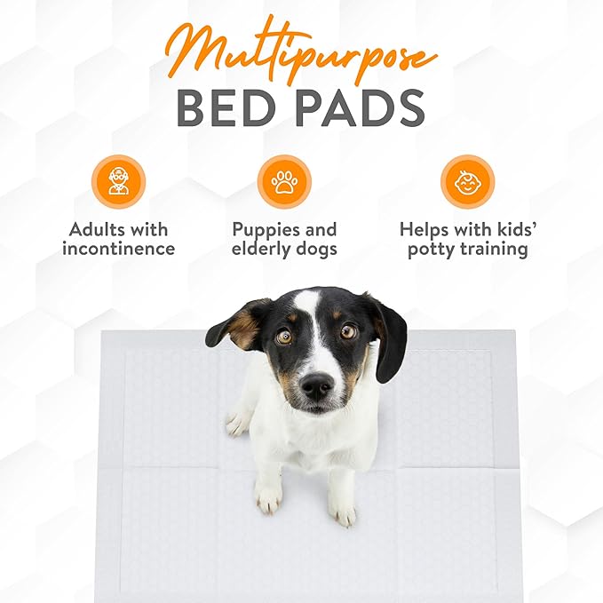 Inspire White Disposable Dog Pee Pads, 120ct Disposable Puppy Training Pads | Puppy Pads for Dogs (30" x 24")