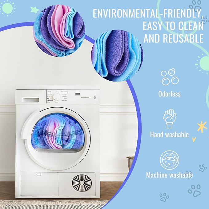 Pet Snuffle Ball, Puzzle Sniffing Interactive Dog Ball for Blind Dogs Training Stress Relief Dog Enrichment Toys Treat Machine Washable (15cm, Macarons Color)