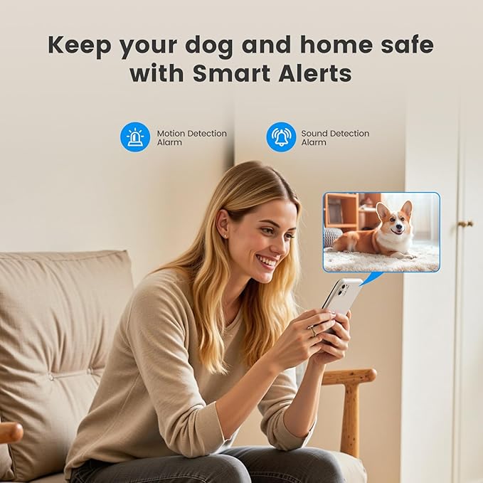 Gardner Pet Smart Pet Camera Treat Dispenser with 1080P HD Video, 2.4G WiFi, 2-Way Audio, 360° Laser Toy, Night Vision, Cloud & SD Storage, Compatible with Dogs & Cats