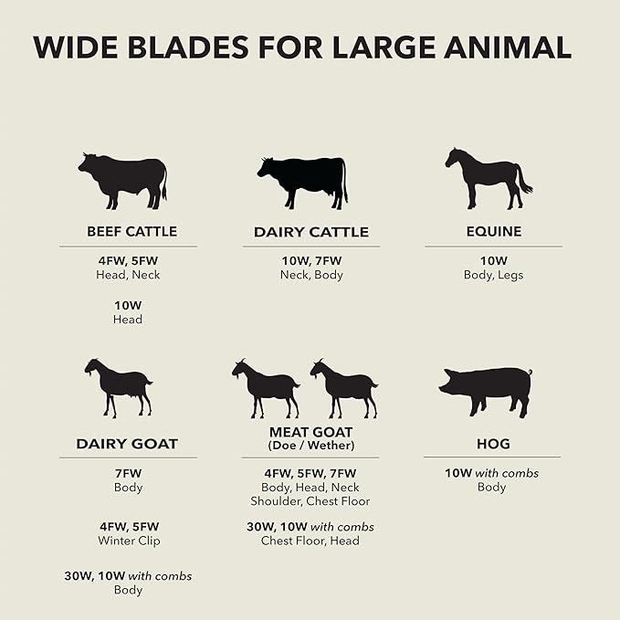 Andis 561465 ceramicEDGE #7FW Coarse Wide Blade, Small Animal and Pet Grooming, Detachable Replacement Blade, Long Lasting, Stainless Steel