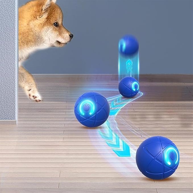 2025 New Shaky Ball Toy for Dogs, Vibrating Dog Ball, Shaking Dog Balls, Suitable for All Dogs 2PCS (Blue+Orange)