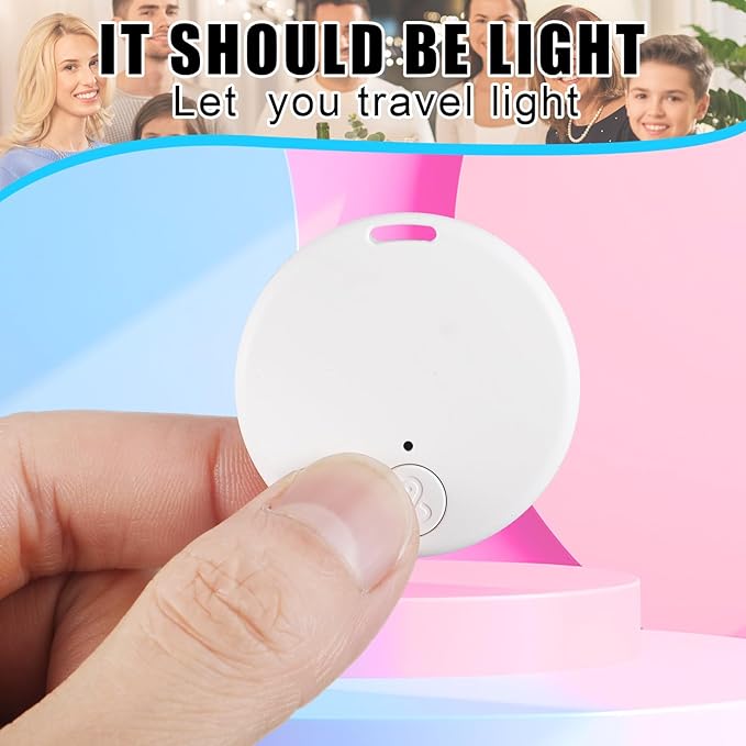 Konohan 5 Packs Portable GPS Tracking Mobile Tracking Anti Loss Smart Device Key Finder Locator GPS Finders Tracker Device for Pets Dog Cat Wallet Keychain Luggage, Alarm Reminder(White)