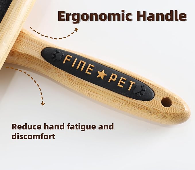 Dog Slicker Brush for Shedding Medium Long Haired Dogs and Cats Pet Grooming Brush to Remove Loose Hair Tangles and Knots M