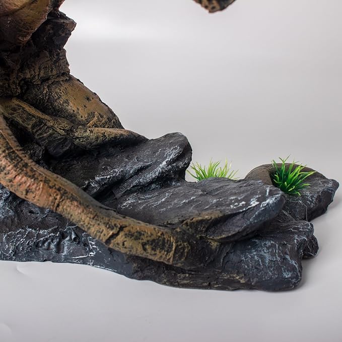 Fish Tank Decorations Aquarium Décor Resin Artificial Tree Trunk Root (D)