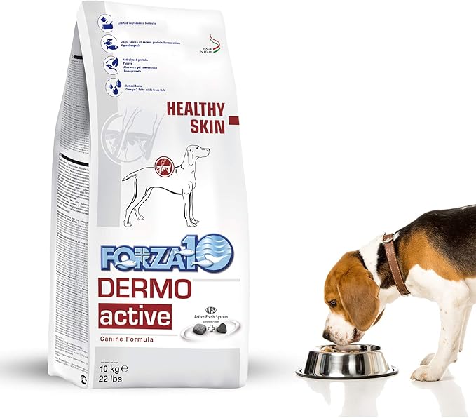 Forza10 Dermo Allergy Dog Food for Allergies and Itching, Fish Flavor Dry Dog Food for Skin Allergies and Sensitive Stomach for Adult Dogs All Breeds, 22 Pounds