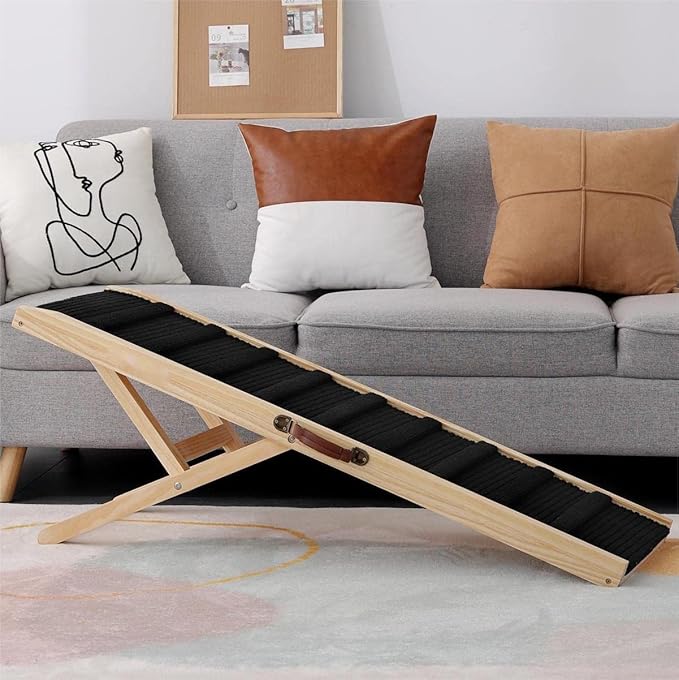 Large Dog Pet Ramp Stairs for Bed Car Truck Couch SUV,Dog Pet Ramp for Small Large Dogs Pets to Get on High Bed Truck Couch Sofa