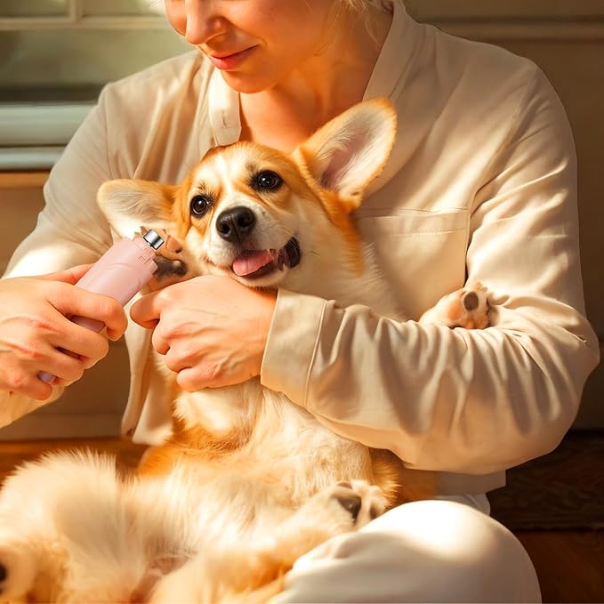YABIFE Dog Nail Grinder, Dog Nail Trimmers and Clippers Kit, Super Quiet, Rechargeable, for Small Large Dogs Cats Toenail Claw Grooming,3 Speeds
