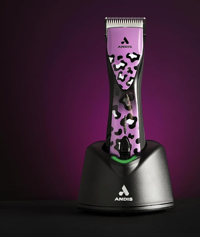 Andis 561458 Pulse Zr II Gabriel Feitosa Edition 5-Speed Detachable Blade Clipper, Cordless Animal/Dog Grooming, Removable Lithium Ion Battery, LED Charge Light, Wild Colorway
