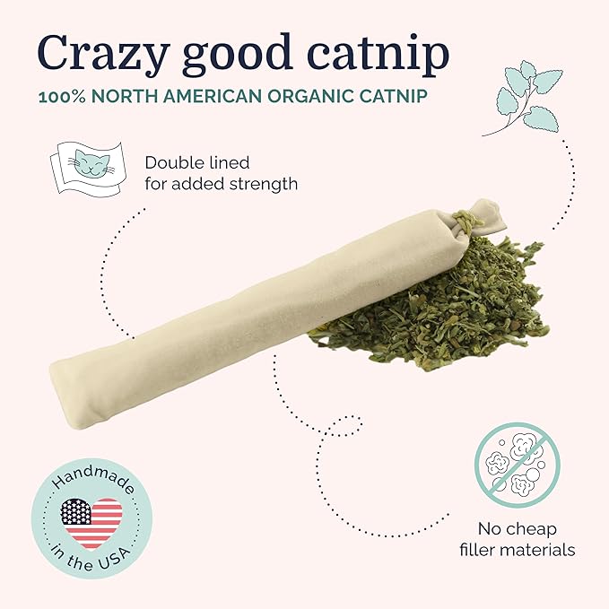 Hepper Stick Catnip Kicker - Organic American Catnip Toys/Kitten Toys for Indoor Cats, Cat Supplies with Catnip