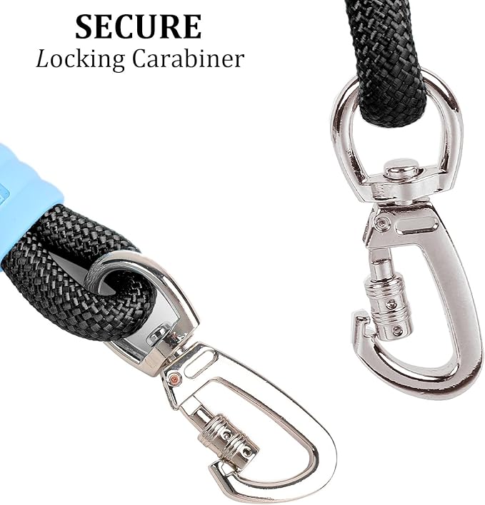 JSXD Dog Leash,5 FT Heavy Duty Dog Training Leash,Double Handle Comfortable Padded Hands Free Dog Leash,Adjustable Crossbody Waist Leash for Small Medium Large Dogs(Black)