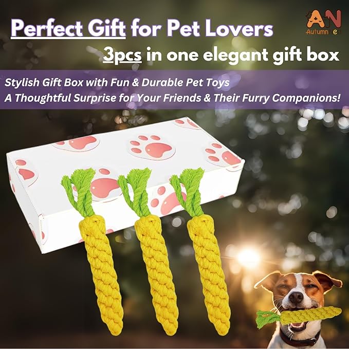 3PCS Yellow Woven Pet Chew Set, Puppy Teething Chews, Dog Chew Accessories, Cat Interactive Chews, Durable Braided Chews for Pets