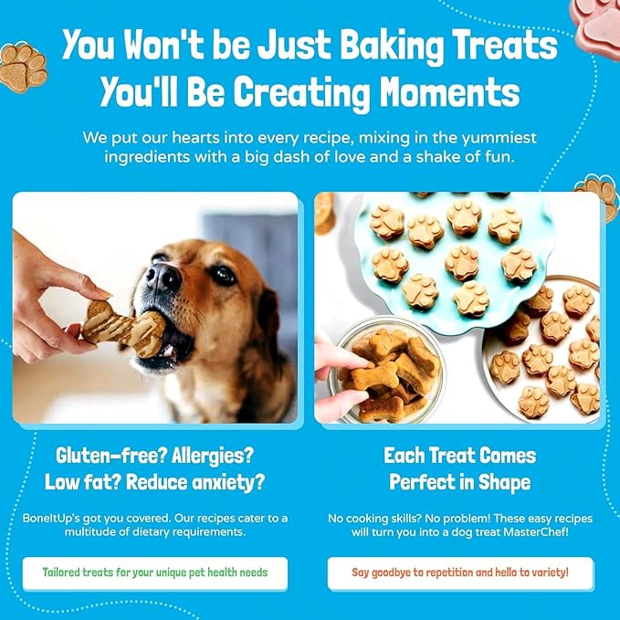 3-in-1 Dog Activity Kit - Homemade Dog Treats Kit, Puzzle Toy and Lick Mat for Dogs - Brain Stimulation, Enrichment, Calming, Slow Feeding - Healthy Treats and Busy Toys for Dogs and Puppies