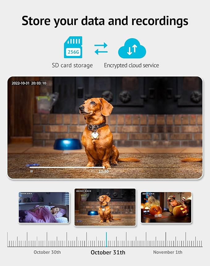 LaView Security Cameras 2k with Color Night Vision, 4MP Cameras for Home Security with Motion Detection, Two-Way Audio, Indoor WiFi Camera for Baby/Pet, Alexa, USA Cloud Service,Black