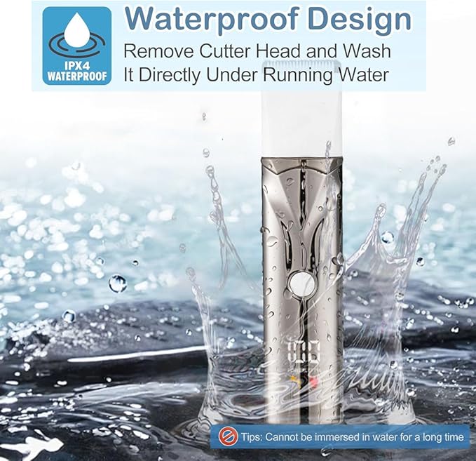 Dog Grooming Kit with LCD Display, 4 in 1 Dog Hair Trimmer for Paw Nail Grinder, Rechargeable Cordless Pet Cat Clippers, Professional Pet Paw Trimmer Nail Grinder Low Noise. Gray