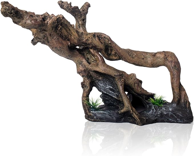 Fish Tank Decorations Aquarium Décor Resin Artificial Tree Trunk Root (E)