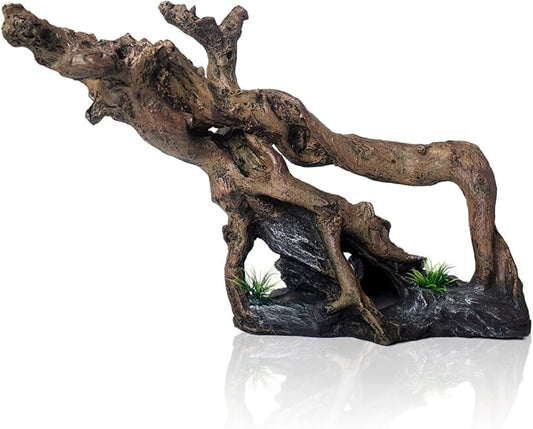 Fish Tank Decorations Aquarium Décor Resin Artificial Tree Trunk Root (E)