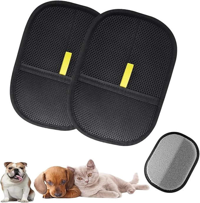 2 Pcs Pet Hair Removal Glove for Cats & Dogs, Reusable Electrostatic Pet Hair Gloves,Pet Hair Removal Tool for Clothing, Sofas, Furniture & Car Seat Cushions