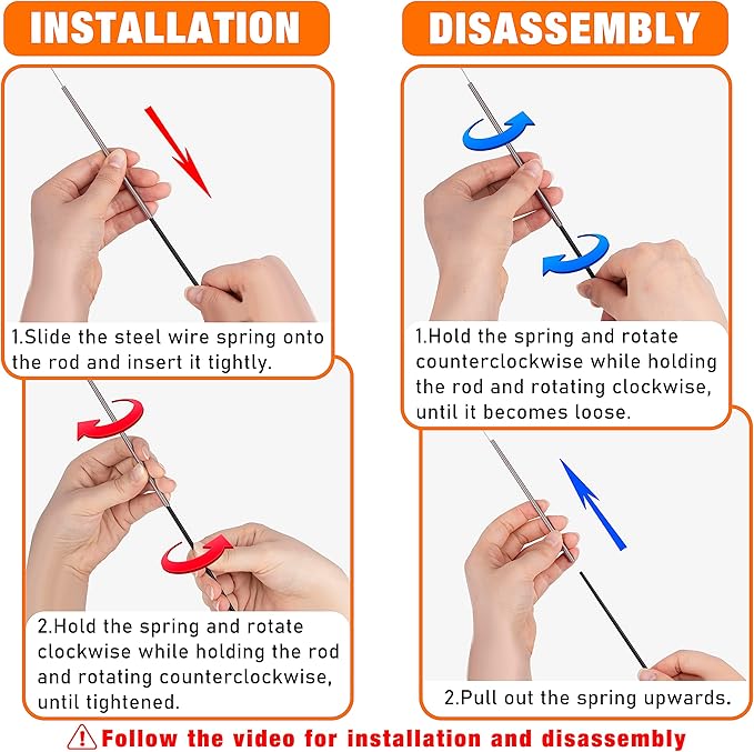 JXFUKAL 2025 Latest Cat Toys, 2 in 1 Spring Cat Wand Toy with 2PCS Ultra-Long Cat Teaser, 4PCS Spring Steel Wire & 5PCS Feather Refills for Kitty Kitten Indoor Cats Accessories