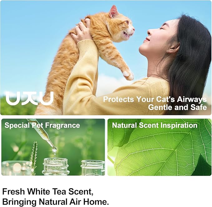 FUKUMARU Tofu Cat Litter, Strong Clumping Cat Litter Pellets, Effective Odor Control, Ultra Absorbent, Dust Free, Natural, Flushable, Lightweight, Low Tracking, White Tea, 6lb x 3 Bags