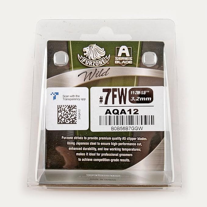 7FW 1/8" - 7F Wide Blade for Dog Grooming, Made of Extra Durable Japanese Steel, Compatible with Most Andis, Oster, Wahl A5 Clippers