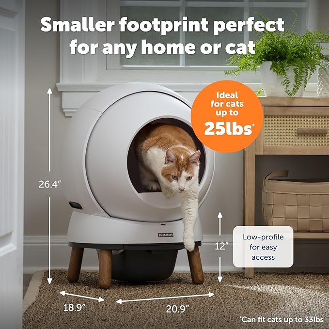 PetSafe ScoopFree SmartSpin Self-Cleaning Cat Litter Box - Advanced Odor Control Technology, App Controlled with Health Monitoring
