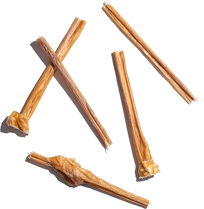 Jack&Pup Dog Bully Sticks for Small Dogs - 6 Inch Junior Bully Sticks for Dogs (25 Pack) Great Bully Stick for Teething Puppies
