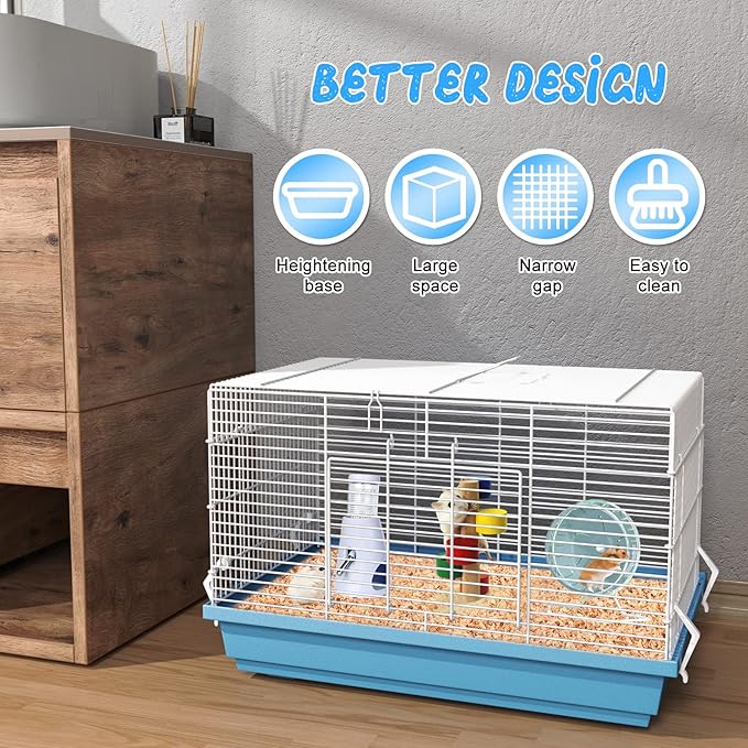 Hamster cage for Hamsters, Gerbils, mice, Rats, Small Guinea Pigs and Other Small Animals.
