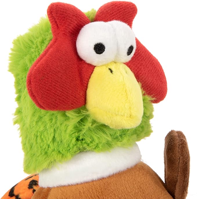 goDog Action Plush Pheasant Animated Squeaky Dog Toy, Chew Guard Technology - Brown, One Size